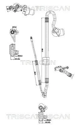 High/Low-pressure Line, air conditioning TRI 9010 11037
