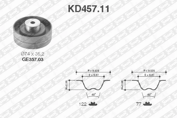 Timing Belt Kit SNR KD457.11