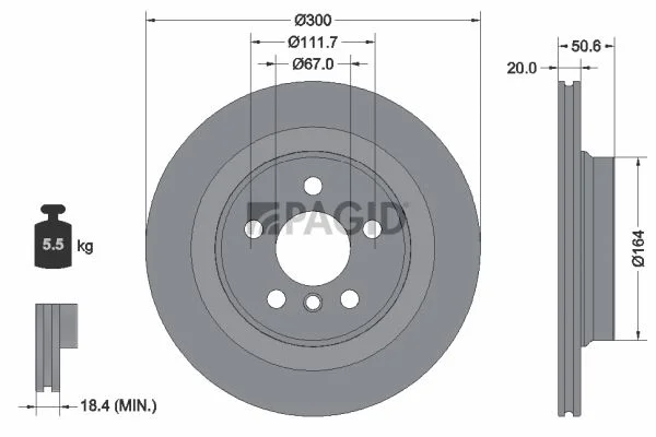 Brake Disc PAGID 55745NC