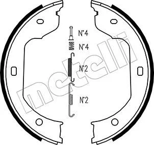 Brake Shoe Set, parking brake METELLI UKL.HAMULCOWY 53-0019K