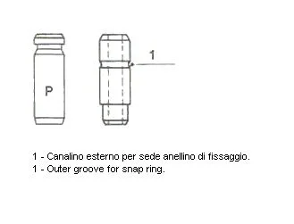 Vodilo ventila METELLI 01-2058