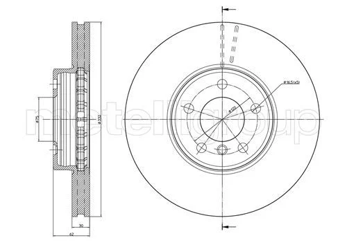 Brake Disc METELLI 23-0784C