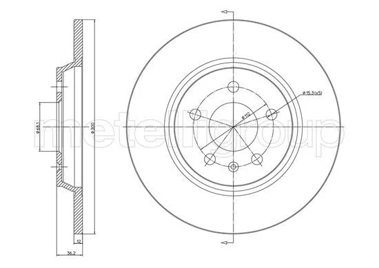 Brake Disc METELLI 23-1032C