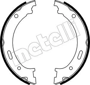 Komplet zavornih čeljusti, parkirna zavora METELLI 53-0361