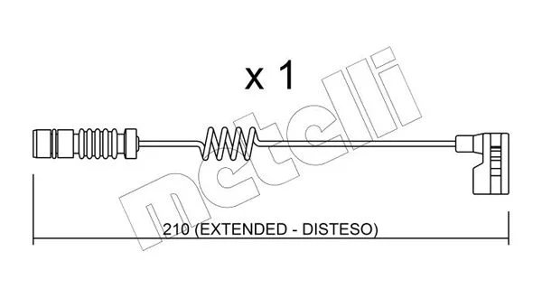 Warning Contact, brake pad wear METELLI SU.209