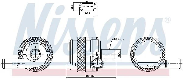 Water Pump, engine cooling NISSENS 831377