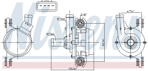 Vodna črpalka, hlajenje motorja NISSENS 831388