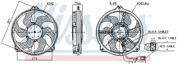 Ventilator, hlajenje motorja NISSENS 850073