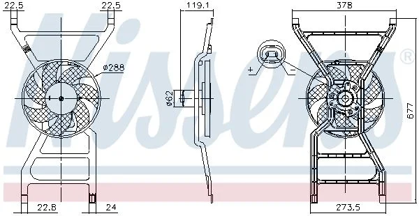 Fan, engine cooling NISSENS 850089