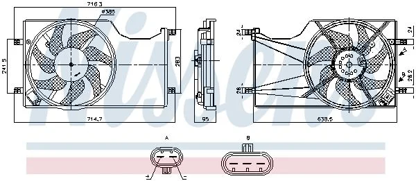 Ventilator, hlajenje motorja NISSENS 850098