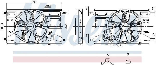 Ventilator, hlajenje motorja NISSENS 850100