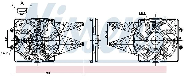 Ventilator, hlajenje motorja NISSENS 850114