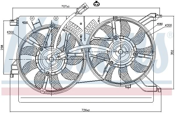 Ventilator, hlajenje motorja NISSENS 85523