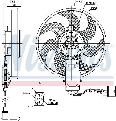 Ventilator, hlajenje motorja NISSENS 85730