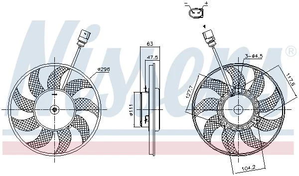 Fan, engine cooling NISSENS 85866