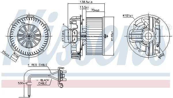 Notranji ventilator NISSENS 87385