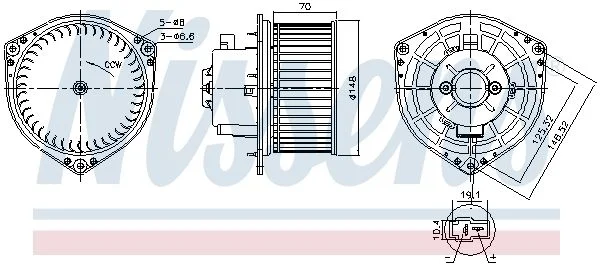 Interior Blower NISSENS 87454