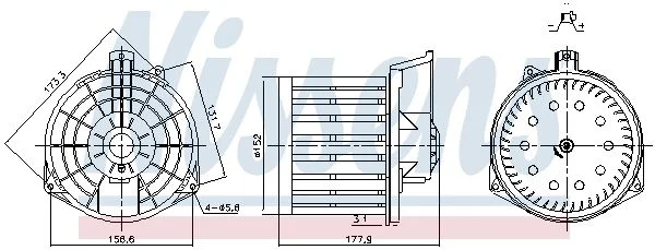 Interior Blower NISSENS 87549