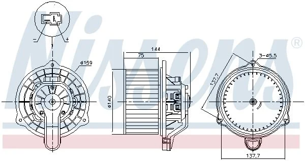 Notranji ventilator NISSENS 87568