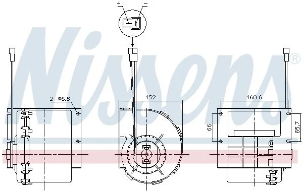 Notranji ventilator NISSENS 87613