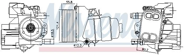 Hladilnik olja, motorno olje NISSENS 91244
