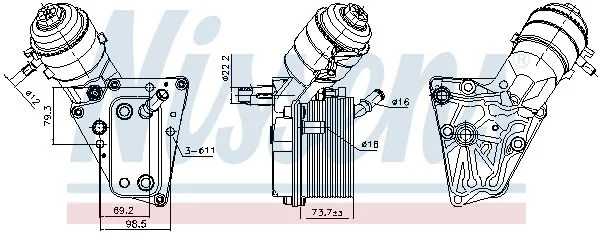 Hladilnik olja, motorno olje NISSENS 91347