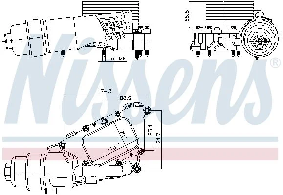 Hladilnik olja, motorno olje NISSENS 91385
