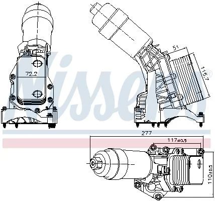 Hladilnik olja, motorno olje NISSENS 91395