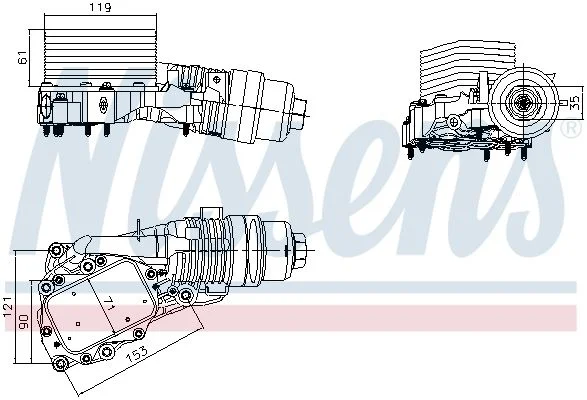 Hladilnik olja, motorno olje NISSENS 91400