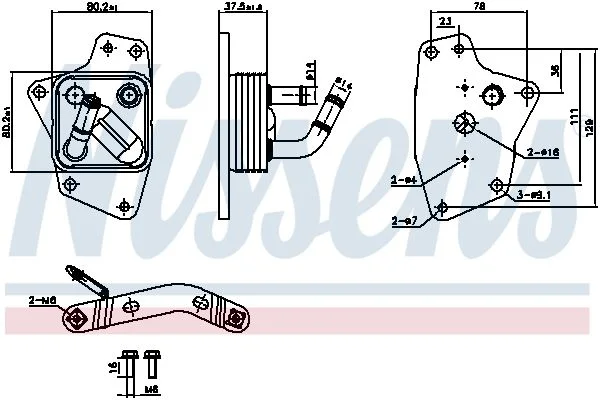 Hladilnik olja, motorno olje NISSENS 91444