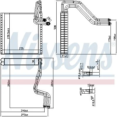 Evaporator, air conditioning NISSENS 92372