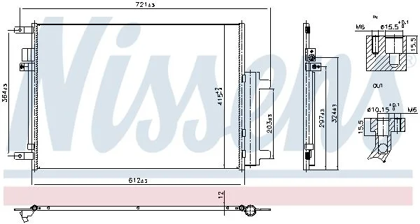 Condenser, air conditioning NISSENS 940955