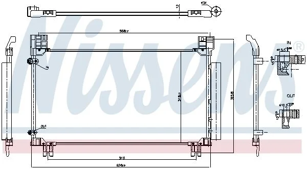 Condenser, air conditioning NISSENS 941277
