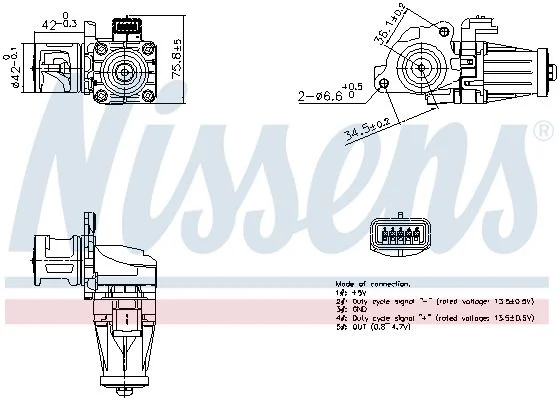 Ventil EGR NISSENS 98376