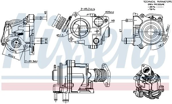 EGR Valve NISSENS 98424