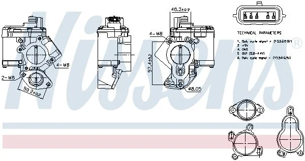 Ventil EGR NISSENS 98463