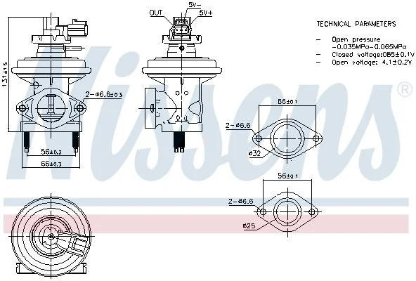 Ventil EGR NISSENS 98474