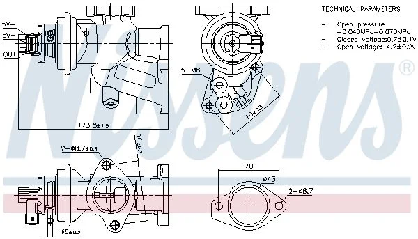 EGR Valve NISSENS 98475