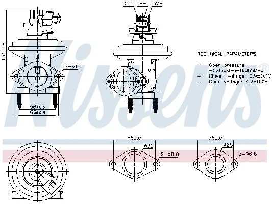 Ventil EGR NISSENS 98480