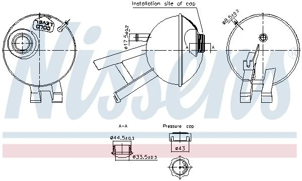 Expansion Tank, coolant NISSENS 996348