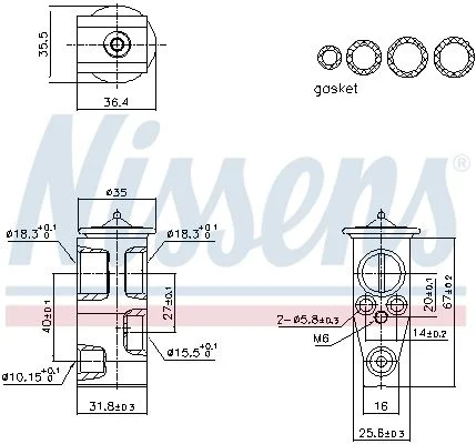 Expansion Valve, air conditioning NISSENS 999444