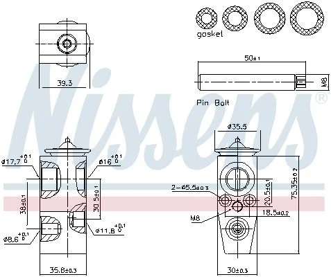 Expansion Valve, air conditioning NISSENS 999448