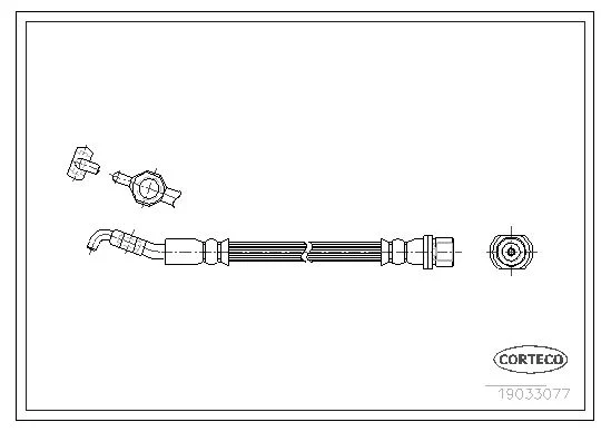 Brake Hose CORTECO 19033077