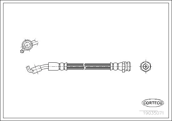 Brake Hose CORTECO 19035071