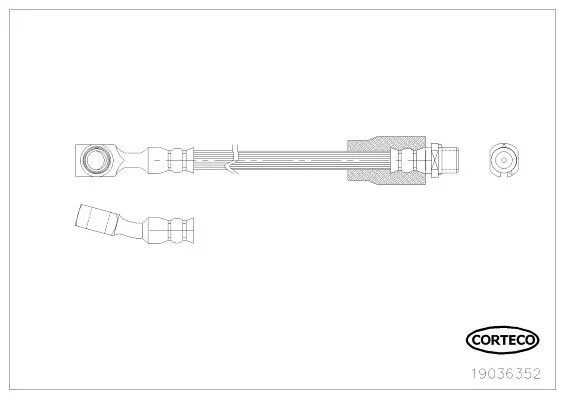 Brake Hose CORTECO 19036352