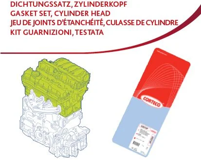 Komplet tesnil, glava cilindra CORTECO 418709P