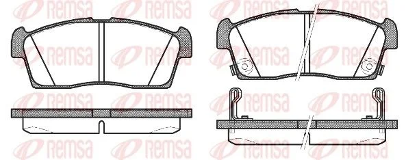 Brake Pad Set, disc brake REMSA 1199.02