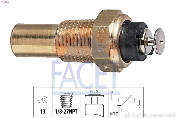 Sensor, coolant temperature facet 7.3014