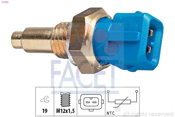 Sensor, coolant temperature facet 7.3143