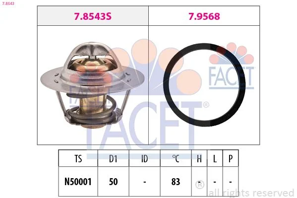 Thermostat, coolant facet 7.8543